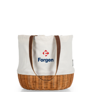 Canvas and Willow Basket Tote - Image 2