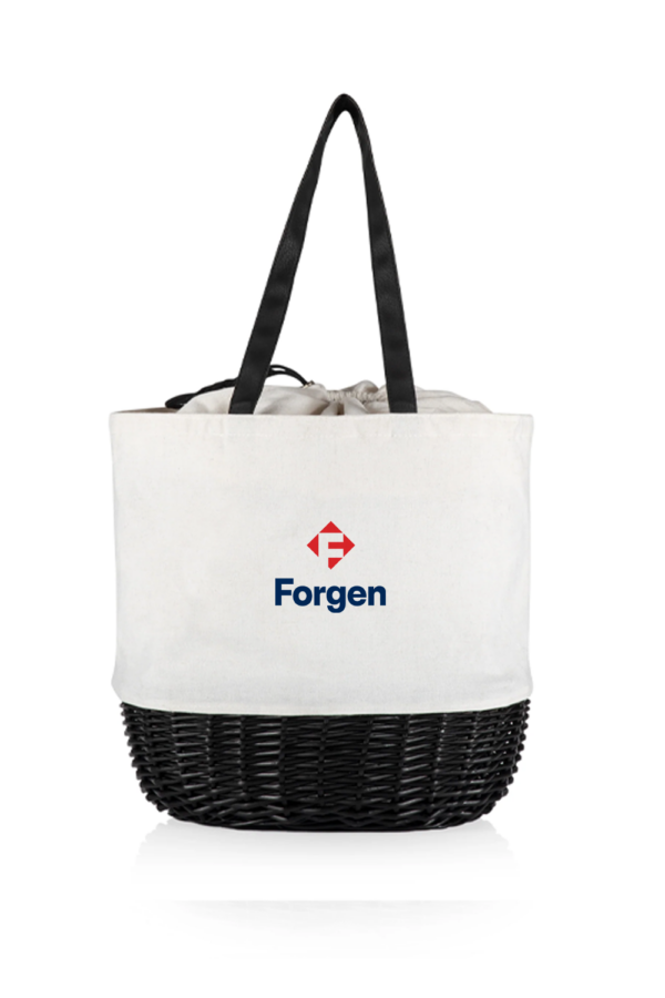 Canvas and Willow Basket Tote