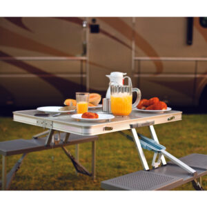 Aluminum Portable Picnic Table with Seats - Image 2